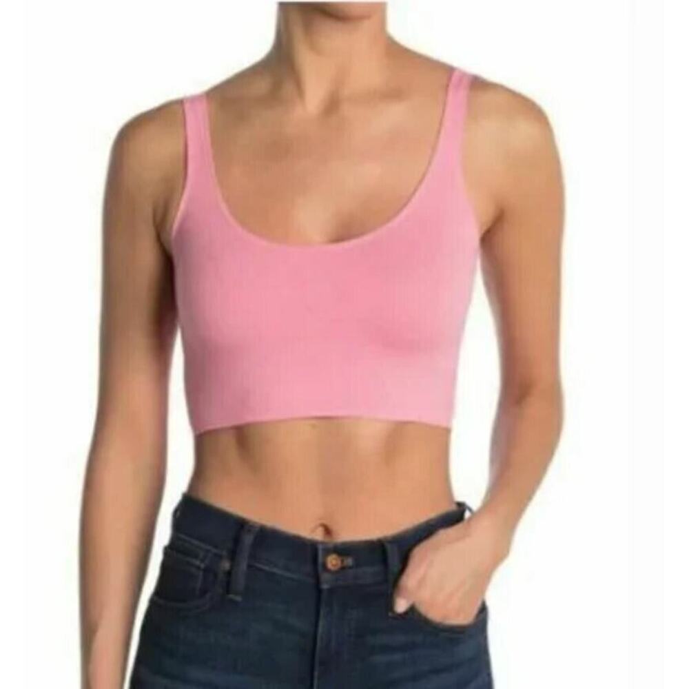 Topshop Women's Set of 2 Zig Zag‎ Cami Crop Top Lycra Size 6 Pink/Green